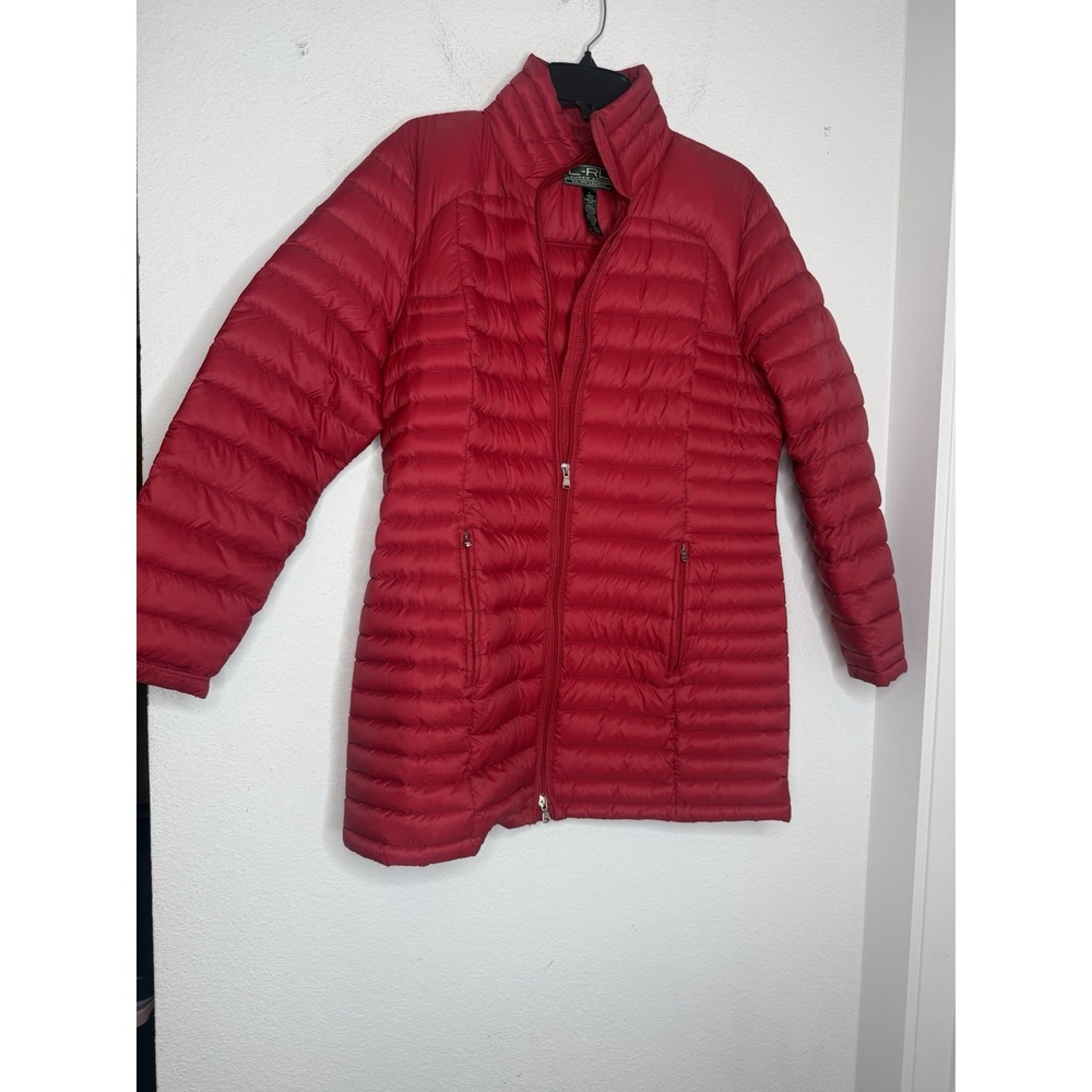Lauren Ralph Lauren Down Puffer Jacket Womens Red Size L